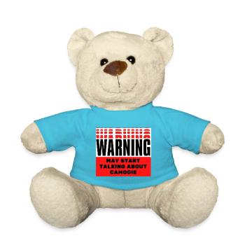 Warning may start talking about camogie. - Teddy Bear - atoll blue - Front