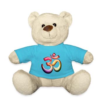 Om / Aum Symbol 3D coloré - Nounours - bleu outremer - Devant