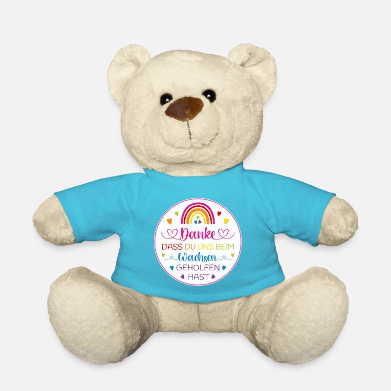 Danke dass Du uns beim Wachsen geholfen hast - Teddy - Atollblau