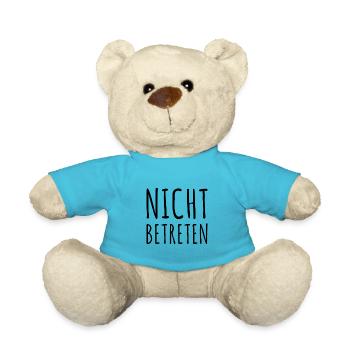 bleib lieber draußen - Teddy - Atollblau - Vorne