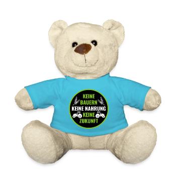 Bauerndemo Bauer Landwirt Bauern Protest Sprüche - Teddy - Atollblau - Vorne