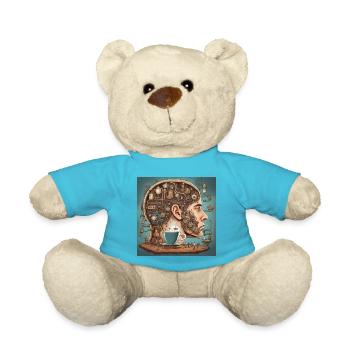 Coffee on the Brain - Teddy Bear - atoll blue - Front