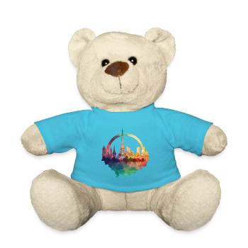 Paris Skyline Tour Eiffel France City Circle - Nounours - bleu outremer - Devant