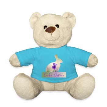Frohe Ostern Hase - Teddy - Atollblau - Vorne