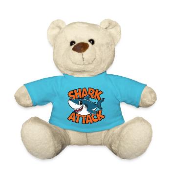 Lustiger Hai Shark Attack Meeresliebhaber - Teddy - Atollblau - Vorne