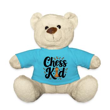 Chess Kid Schach Kinder Sprüche Zitate - Teddy - Atollblau - Vorne