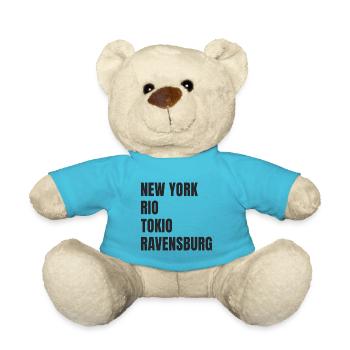 New York Rio Tokyo Ravensburg - Teddy Bear - atoll blue - Front