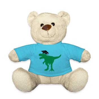 Dinosaurier Doktorhut Promotion Dissertation - Teddy - Atollblau - Vorne