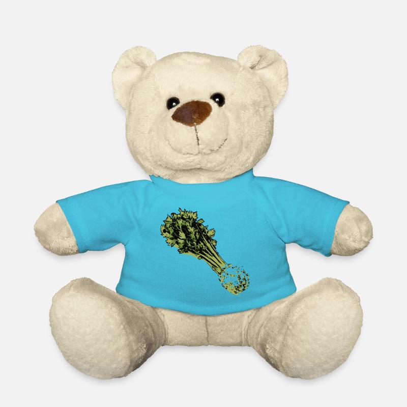 Celery cartoon - Teddy Bear - atoll blue