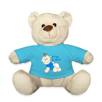 It'sa boy - baby boy - Teddy Bear - atoll blue - Front