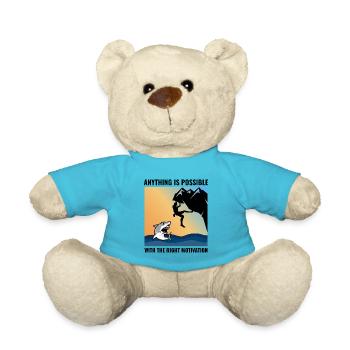 Klettern Bouldern Kletterer Haifisch Lustig - Teddy - Atollblau - Vorne