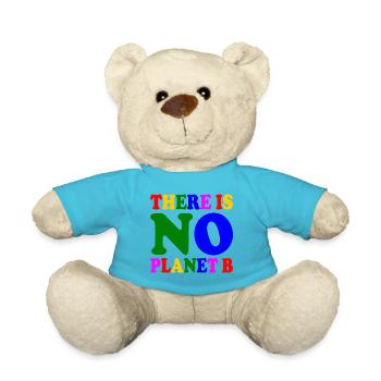 There is no planet b - Teddy Bear - atoll blue - Front