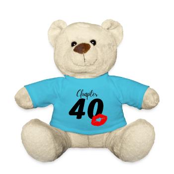 40. Geburtstag - Teddy - Atollblau - Vorne