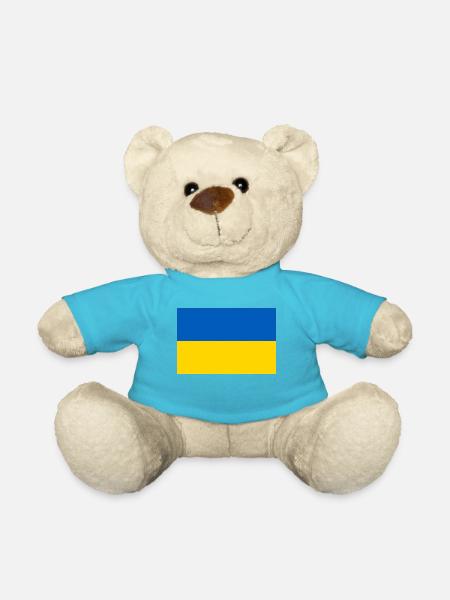 Drapeau de l’Ukraine - Nounours - bleu outremer