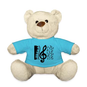 Melodie Musiker Orchester Piano Pianist Geschenk - Teddy - Atollblau - Vorne