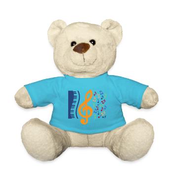 Melodie Musiker Orchester Piano Pianist Geschenk - Teddy - Atollblau - Vorne