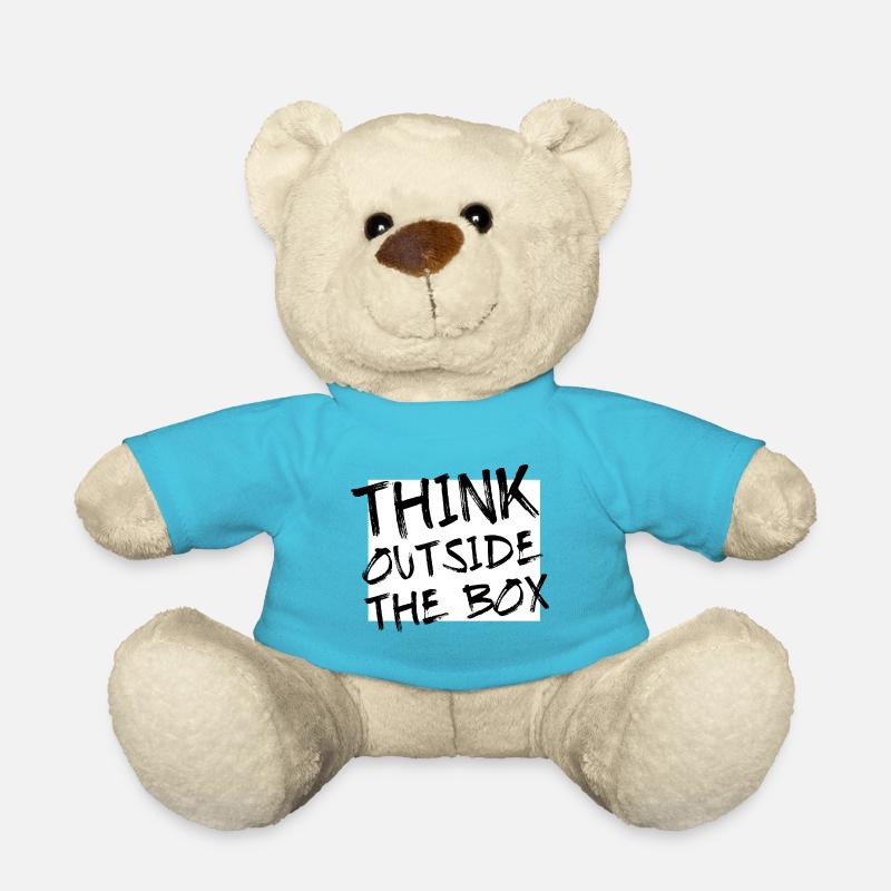 Motivation - Think outside the Box - Teddy - Atollblau
