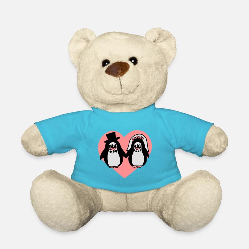 penguin wedding - Teddy Bear - atoll blue