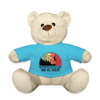 Mädchen die klettern Bergsteigen - Kletterer - Teddy - Atollblau - Vorne