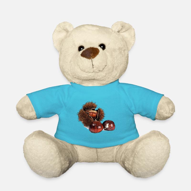 Chestnuts sweet chestnut - Teddy Bear - atoll blue