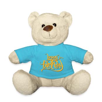 Happy birthday - Teddy Bear - atoll blue - Front