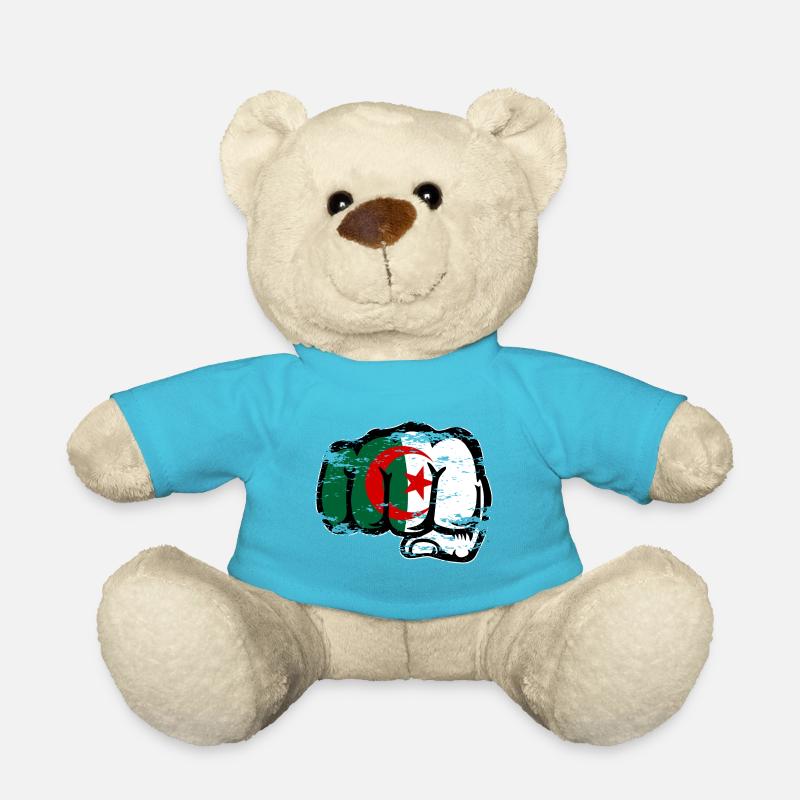 Drapeau de l’Algérie Main Poing Utilisé - Nounours - bleu outremer
