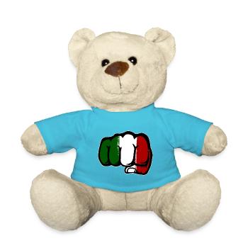 Drapeau de l’Italie main poing - Nounours - bleu outremer - Devant