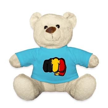 Belgien Flagge Hand Faust - Teddy - Atollblau - Vorne