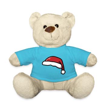 Santa hat / Santa hat / chapeau de père Noël - Teddy Bear - atoll blue - Front