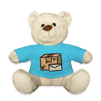 Versand Post Lieferung Symbol Paket Bote - Teddy - Atollblau - Vorne