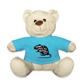Rennmaus | Süßer Spruch | Wüstenrennmaus - Teddy - Atollblau - Vorne
