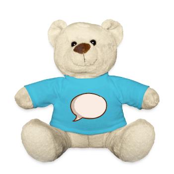Sprechblase speech bubble bulle Spruch Kommentar - Teddy - Atollblau - Vorne
