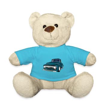 Classic Car, Pickup, V8, Vintage - Teddy Bear - atoll blue - Front