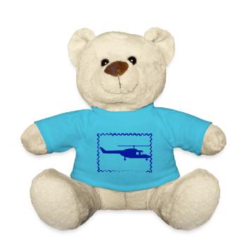 Helikopter - Hubschrauber - Rotorflugzeug - Teddy - Atollblau - Vorne