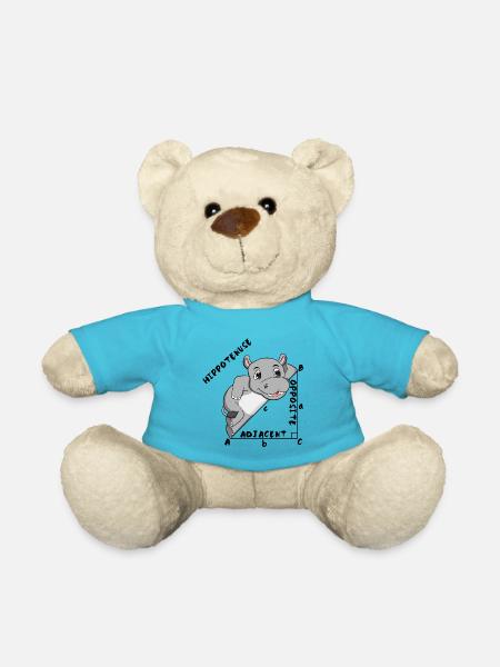 Hippotenuse Cool Fun Shirt Pythagoras Math Lovers - Teddy Bear - atoll blue