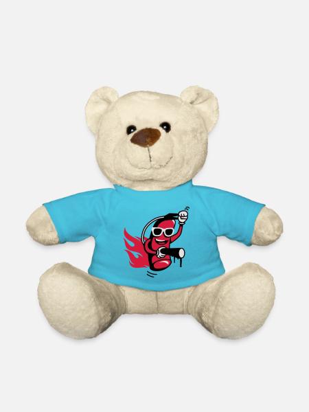lustiger Feuerlöscher - Teddy - Atollblau