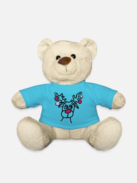 Reindeer - Teddy Bear - atoll blue