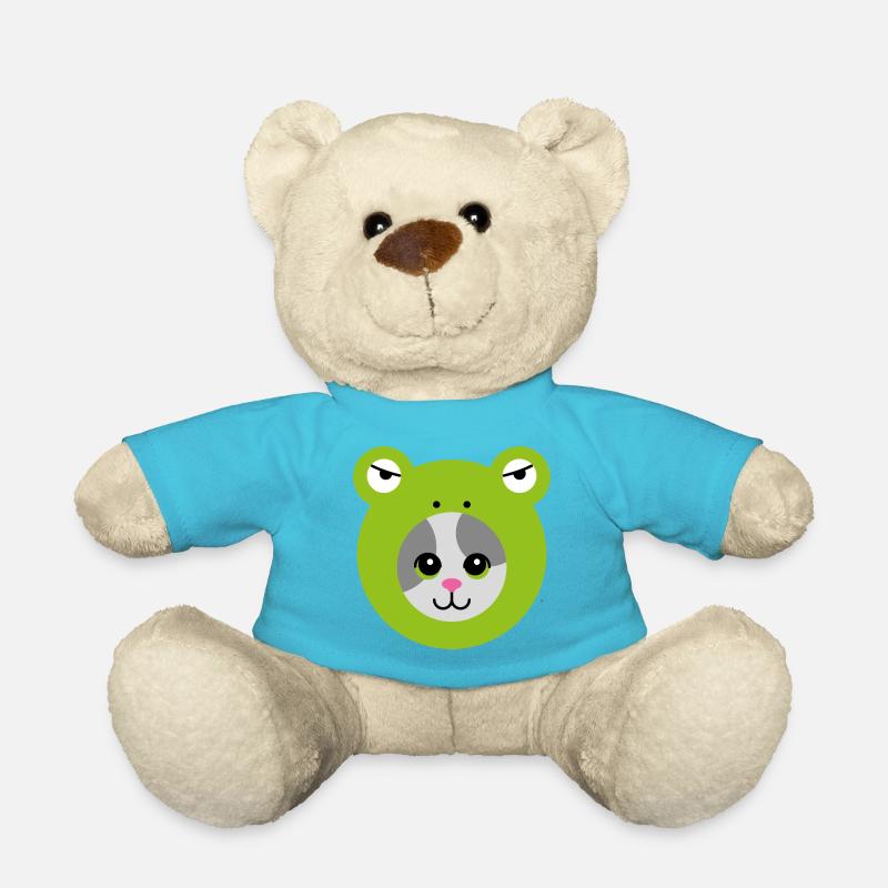 Katze im Froschkostüm - Teddy - Atollblau
