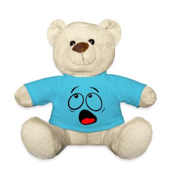 Drôle de visage étonné - Nounours - bleu outremer - Devant