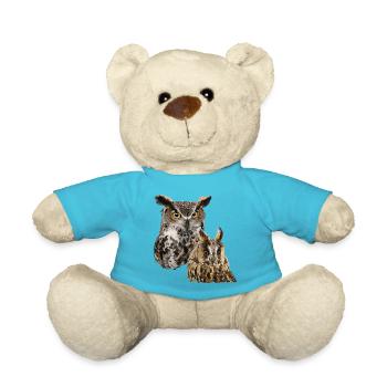 Owls - Teddy Bear - atoll blue - Front