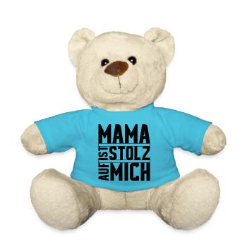 Mama ist stolz auf mich - Teddy - Atollblau - Vorne