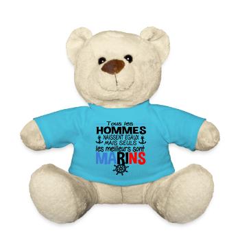 Marin Marine Skipper Métier Cadeau Humour Mer - Nounours - bleu outremer - Devant