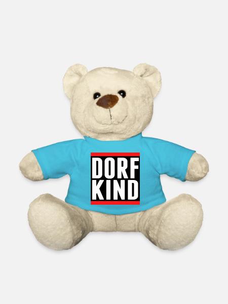 dorf dorfkind aufkleber sticker dorfi stadt - Teddy - Atollblau