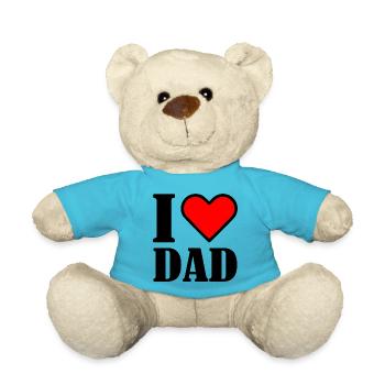 I love dad - Teddy Bear - atoll blue - Front