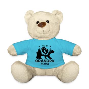 Werdender Opa 2023, 2023 werde ich Opa, 2023 Opa - Teddy - Atollblau - Vorne
