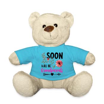 Bald werden wir Oma und Opa, Wir werden Großeltern - Teddy - Atollblau - Vorne