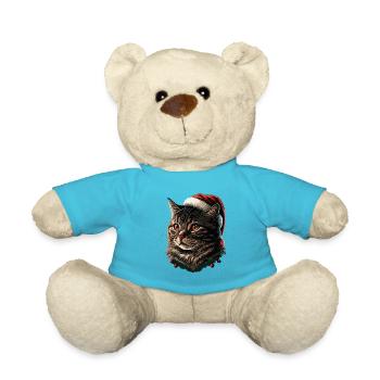 Perfect Winter kitten digital artwork, the - Teddy Bear - atoll blue - Front