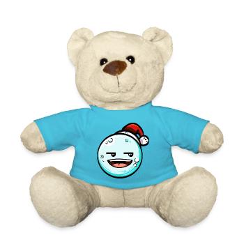 Schneeball mit Weihnachtsmütze #5/9 - Teddy - Atollblau - Vorne