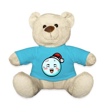 Snowball with Christmas hat #2/9 - Teddy Bear - atoll blue - Front
