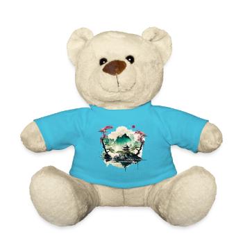 Chinesischer Tempel auf einer Klippe - Teddy - Atollblau - Vorne